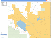 Lake Elsinore  Wall Map Basic Style